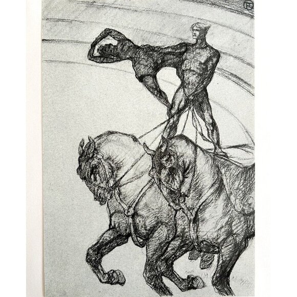 Toulouse Lautrec The Pas De Deux 1967 Circus Art Lithograph Matted Print - Picture 2 of 7